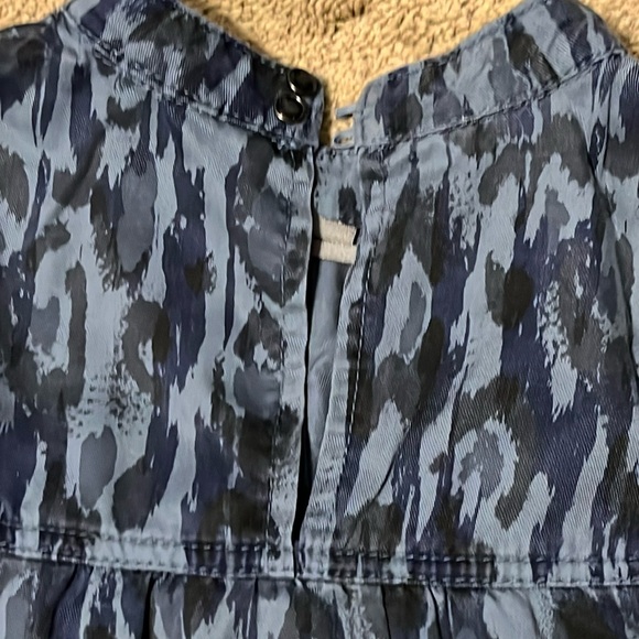 NWT Anthropologie Blue Camouflage Dress- Size S - Picture 5 of 16